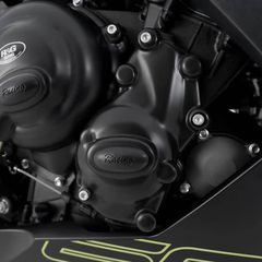R Racing Race Series Right Crankcase Protection Cover (Ignition) - Black Triumph Trident 660