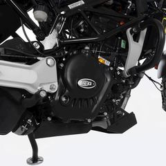 R Racing Race Series Right Crankcase Protection Cover (Clutch) - Black Husqvarna Svartpilen 125