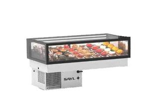 ΠΡΟΣΦΟΡΑ!!! SAYL DP-120-20 (120x60x26,5cm) Επιτραπέζια Εντιχοιζόμενη Ψυχόμενη Βιτρίνα 4ων Όψεων INTEGRA DROP IN +4/+8°C