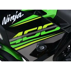 R Racing Aero Crash Protectors White Kawasaki Ninja 400/Z400