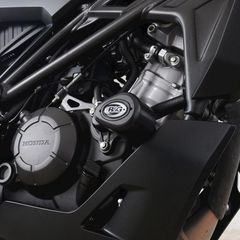 R Racing Aero Crash Protectors - Black Honda Cbr125R