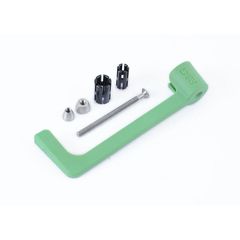 R Racing Moulded Lever Guard - Green Kawasaki Ninja Zx-10R/Rr