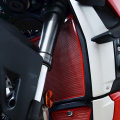 R Racing Radiator Guard Titanium - Ducati