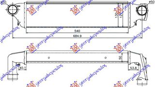 ΨΥΓΕΙΟ INTERCOOLER 2.0TD (54x129x50) (50-50) - 060406200