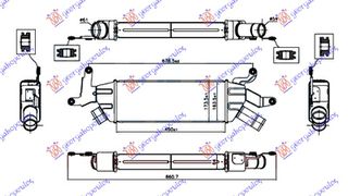 ΨΥΓΕΙΟ INTERCOOLER 2.2 D-ID ΠΕΤΡΕΛΑΙΟ (450x164x64) - 067406200