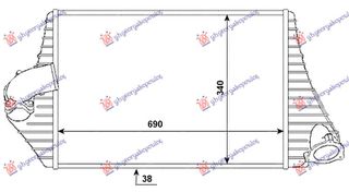 ΨΥΓΕΙΟ INTERCOOLER 2.2 ΠΕΤΡΕΛΑΙΟ (690x340x38) - 069206200