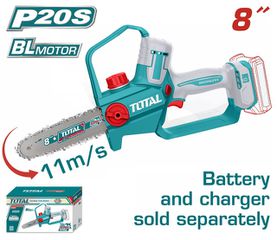 Αλυσοπρίονο Κλαδευτικό Μπατάριας TOTAL Li-ion 20V / 8 Χωρίς Μπαταρία & Φορτιστή BL Motor  Επαγγελματικό ( TGSLI2088 )