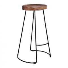 ΣΚΑΜΠΟ BAR ELEANOR HM8363.11 ΜΑΣΙΦ ΞΥΛΟ ΑΚΑΚΙΑΣ-ΜΕΤΑΛΛΟ 50x43x78Υεκ.