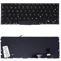 Teclado Español para Portátil - Spanish Laptop Keyboard για Apple Macbook Pro 15 Retina A1398 MID 2012 2015 MC975 MC976 MD831 ME664 ME665 ME293 ME294 ES Nο Frame Backlight Black ( Κωδ.40259ESNOFRBL )