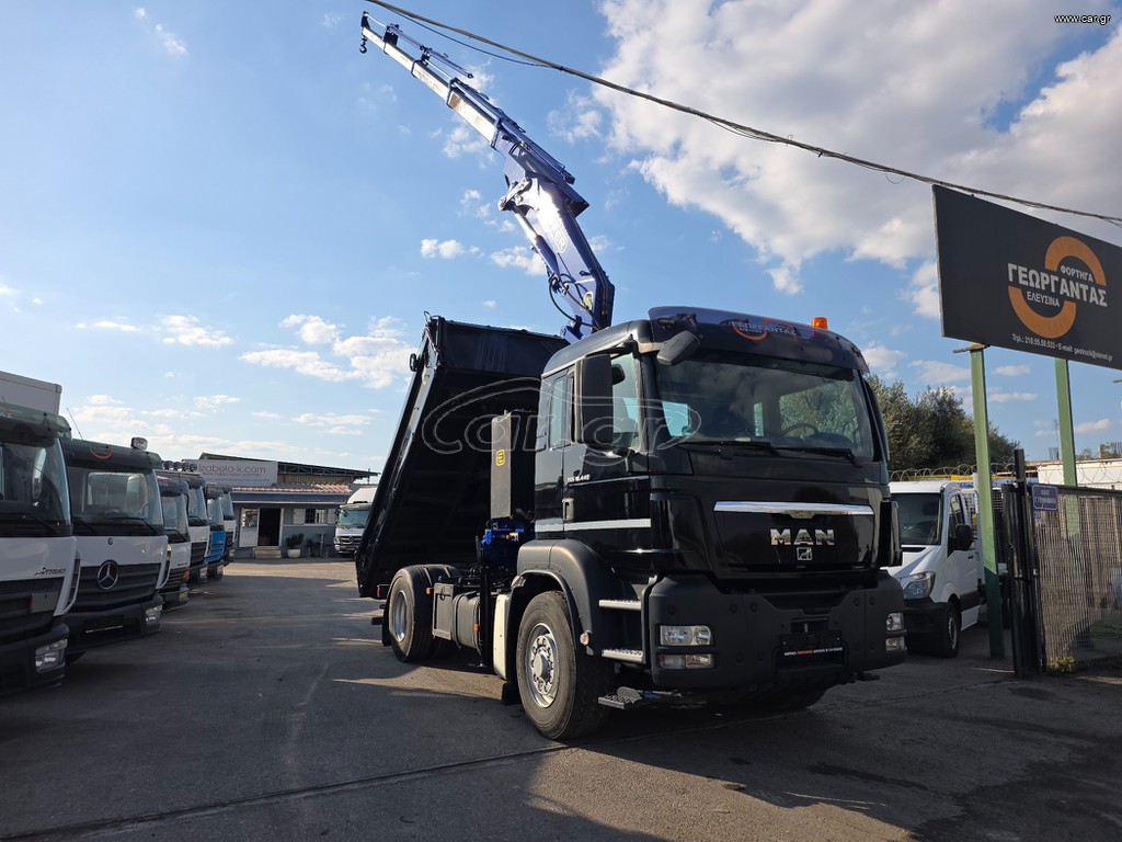 Ανατροπή + Γερανός MAN 2012 TGS 18.440 EURO 5-4Χ4 HYDRODRIVE-EFFER 170