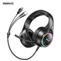 REMAX RM-708 (BLACK) RGB WIRED HEADSET | Pancarshop