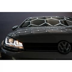 Fanária Emprós 3D LED Proboleís Hméras (DRL) katállhloi gia VW Golf 7 VII (2012-2017) Ashmí R-Line LED Dunamikí Seiriakí Roí Fotismós strofís-thumb-27