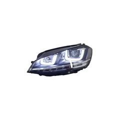 Fanária Emprós 3D LED Proboleís Hméras (DRL) katállhloi gia VW Golf 7 VII (2012-2017) Ashmí R-Line LED Dunamikí Seiriakí Roí Fotismós strofís-thumb-4
