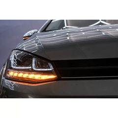 Fanária Emprós 3D LED Proboleís Hméras (DRL) katállhloi gia VW Golf 7 VII (2012-2017) Ashmí R-Line LED Dunamikí Seiriakí Roí Fotismós strofís-thumb-33