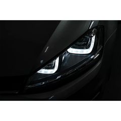 Fanária Emprós 3D LED Proboleís Hméras (DRL) katállhloi gia VW Golf 7 VII (2012-2017) Ashmí R-Line LED Dunamikí Seiriakí Roí Fotismós strofís-thumb-21