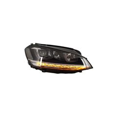Fanária Emprós 3D LED Proboleís Hméras (DRL) katállhloi gia VW Golf 7 VII (2012-2017) Ashmí R-Line LED Dunamikí Seiriakí Roí Fotismós strofís-thumb-6