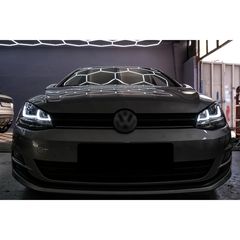 Fanária Emprós 3D LED Proboleís Hméras (DRL) katállhloi gia VW Golf 7 VII (2012-2017) Ashmí R-Line LED Dunamikí Seiriakí Roí Fotismós strofís-thumb-24