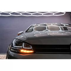 Fanária Emprós 3D LED Proboleís Hméras (DRL) katállhloi gia VW Golf 7 VII (2012-2017) Ashmí R-Line LED Dunamikí Seiriakí Roí Fotismós strofís-thumb-30