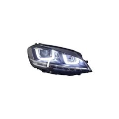 Fanária Emprós 3D LED Proboleís Hméras (DRL) katállhloi gia VW Golf 7 VII (2012-2017) Ashmí R-Line LED Dunamikí Seiriakí Roí Fotismós strofís-thumb-3