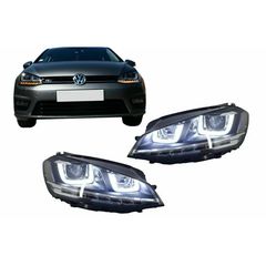 Fanária Emprós 3D LED Proboleís Hméras (DRL) katállhloi gia VW Golf 7 VII (2012-2017) Ashmí R-Line LED Dunamikí Seiriakí Roí Fotismós strofís-thumb-17
