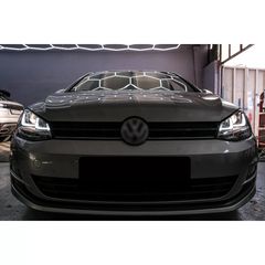 Fanária Emprós 3D LED Proboleís Hméras (DRL) katállhloi gia VW Golf 7 VII (2012-2017) Ashmí R-Line LED Dunamikí Seiriakí Roí Fotismós strofís-thumb-25