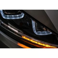 Fanária Emprós 3D LED Proboleís Hméras (DRL) katállhloi gia VW Golf 7 VII (2012-2017) Ashmí R-Line LED Dunamikí Seiriakí Roí Fotismós strofís-thumb-35