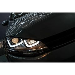 Fanária Emprós 3D LED Proboleís Hméras (DRL) katállhloi gia VW Golf 7 VII (2012-2017) Ashmí R-Line LED Dunamikí Seiriakí Roí Fotismós strofís-thumb-29