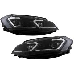 Fanária Emprós LED katállhloi gia VW Golf 7.5 VII Ananéosh (2017-up) me diadochiká Dunamikó Fotismós strofís