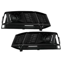 Káto grília Profulaktíras profulaktíra ACC Plaϊnés grílies katállhles gia Audi A4 B9 S-Line Sedan Avant (2016-2018) RS4 Schediasmós Mavro Edition