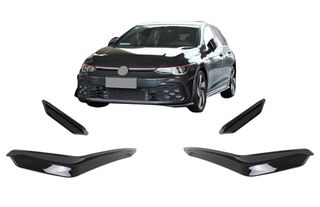 Plaϊná ptervgia Emprós Profulaktíras katállhla gia VW Golf 8 Mk8 MQB GTI / R-Line (2020-Up) Piáno Mavro