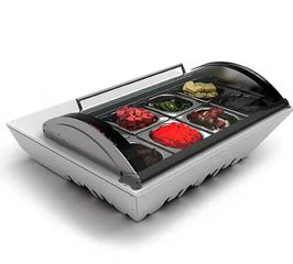 ΠΡΟΣΦΟΡΑ!!! Sayl TBT Ψυχόμενη Βιτρίνα Topping Box 2x GN 1/1 x65mm (8x GN 1/6x65mm)- Διαστάσεις: 78,5x67,5x52,5/30 cm
