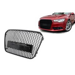 Kiríthra Máska gia Audi A6 C7 4G 2011-2014 Limo Avant Gyalisteró mávro Chorís síma