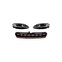 Provoleís LED dexióstrofis kínisis, diadochikoí dynamikoí gia VW Golf 7.5 VII Facelift 17+ máska