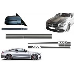 Set autokóllhta plaϊná autokóllhta & epáno kapó orofís píso pórta & autokóllhto Kathrépths skovro Gkri katállhlo gia MERCEDES C205 Koupé A205 Cabriolet (2014-2016) A45 Schediasmós Edition 1