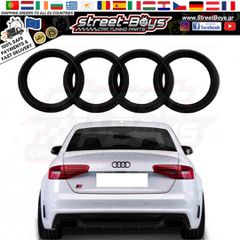 ΣΗΜΑ AUDI ΓΙΑ ΠΙΣΩ ΜΑΥΡΟ ΑΥΤΟΚΟΛΛΗΤΟ ΛΟΓΟΤΥΠΟ ΠΟΡΤ ΜΠΑΓΚΑΖ AUDI ΜΑΥΡΑ ΔΑΧΤΥΛΙΔΙΑ | Street Boys - Car Tuning Shop |