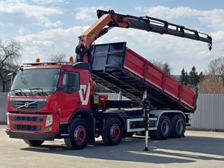 Ανατροπή + Γερανός Volvo 2012 FM 420 * PALFINGER PK 33002 * 8x4-thumb-1