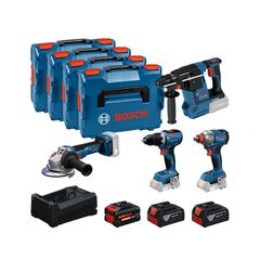 Σετ Εργαλείων GSR 18V-65 & GDX 18V-285 & GBH 18V-26 & GWS 18V-11 18V (2x5.0Ah,1x5.5Ah) - 18V - 20V - BOSCH (#0615A500BJ)