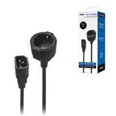 NOD 141-0250 Schuko - IEC C14 Cable 0.2m Μαύρο