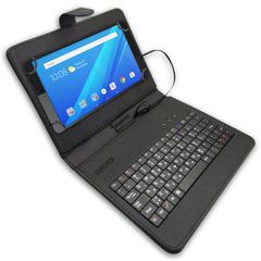 NOD 141-0091 TCK-08 8" Flip Cover Δερματίνης με Πληκτρολόγιο Μαύρο (Universal 8")