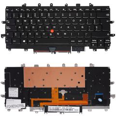 Teclado Español para Portátil - Spanish Laptop Keyboard για Lenovo ThinkPad X1 Carbon 4th Gen 20FB 20FC X1C 2016 01CE683 01AV161 01AV182 01AV171 01AW975 ES No Frame Backlight Pointer Black ( Κωδ.41249