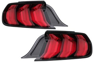 Fotistiká Píso Fóta Plírhs LED katállhla gia Ford Mustang VI S550 (2015-2019) Kókkino me Dunamikó diadochiká Fotismós strofís