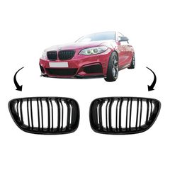 Kentrikés grílies nefrón katállhles gia BMW Seirá 2 F22 F23 F87 (2014-up) Diplí ríga M Design Piáno Mavro