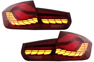 Fotistiká Píso Fóta OLED Metatropí se Schediasmós M4 katállhlo gia BMW Seirá 3 F30 Pre LCI & LCI (2011-2019) F35 F80 Red Diáfano me Dunamikó diadochikó fos strofís