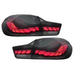 Fotistiká Píso Fóta OLED katállhla gia BMW Seirá 4 F32 F33 F36 M4 F82 F83 (2013-03.2019) Kókkinos Kapnós with Dunamikó Sequential Turning Light