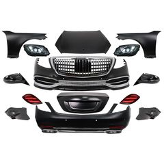 Complete Body Kit suitable for Mercedes S-Class W221 (2005-2013) Conversion to 2018 W222 Design
