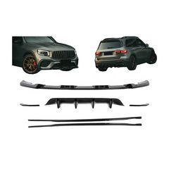 Kit amaxómatos Aero gia Mercedes GLB X247 Sport Lime GLB35 2019-2023 Mávro spóiler