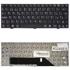 Teclado Español para Portátil - Spanish Laptop Keyboard για MSI Wind U135 U135DX L1600 U100 U100P U100W U100X U110 V103622AK1 V103622AS1 V103622BS1 V103622BK1 V103622CK1 ES Black ( Κωδ.40246ES )