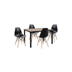 ΣΕΤ ΤΡΑΠΕΖΑΡΙΑΣ 5ΤΜΧ HM10340 ΤΡΑΠΕΖΙ & 4 ΚΑΡΕΚΛΕΣ TWIST 110x70x76 cm