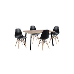ΣΕΤ ΤΡΑΠΕΖΑΡΙΑΣ 5ΤΜΧ HM10346 ΤΡΑΠΕΖΙ 140x80x76 cm & 4 ΚΑΡΕΚΛΕΣ TWIST