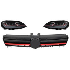 Fanária Emprós LED Bi-xenon Faínontai katállhloi gia VW Golf 7 VII (2012-2017) Ananéosh G7.5 GTI Schediasmós me diadochiká Dunamikó Fotismós strofís me Kentrikí grília